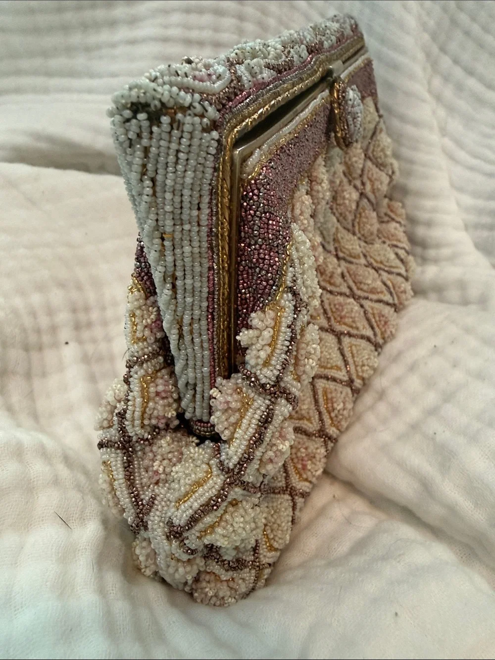 Vintage Josef hand beaded clutch
